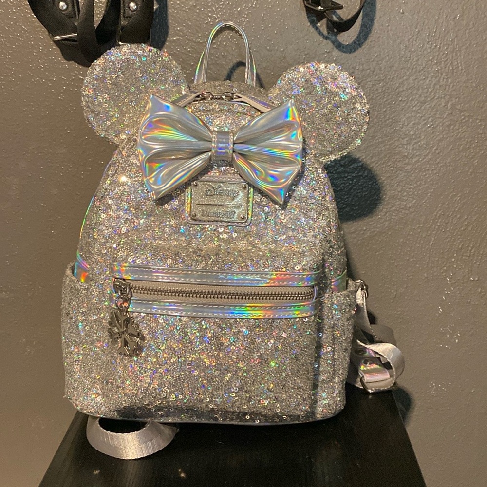 Silver sequins Loungefly Backpack